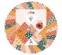 Clairefontaine 95641C - ORIGAMI, Pochette de 60 feuilles 15x15cm 70g, Boho Floral
