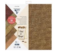 Clairefontaine 95738C - Lot 5 fogli Cartas Artisanal A Découper 170g/m²