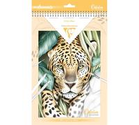 Clairefontaine 95744C - ODELIA, Bloc de coloriage multi-techniques, 20 feuilles A4 (21x29,7cm), 250g, Les animaux