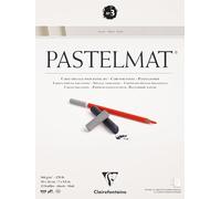 Clairefontaine 96001C Blocco collato Pastelmat n°3 - 12 Fogli di carta Speciale per Pastelli secchi - 18x24 cm 360g - Bianca - Divisori in carta Cristal