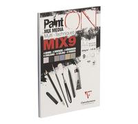 Clairefontaine 960076C Bloc Collato PaintON Multi-tecnica - 27 Fogli da disegno multi-tecnica - Assortiti da 9 tipi di cartax3 Fogli - A4 29,7x29,7 cm 250g