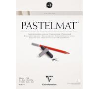 Clairefontaine 96029C Blocco collato Pastelmat n°3 - 12 Fogli di carta Speciale per Pastelli secchi - 30x40 cm 360g - Bianca - Divisori in carta Cristal
