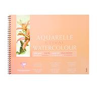 Clairefontaine 96073C - Album a spirale carta Etival 12 fogli grana fine 36x48 cm 300 g, bianca