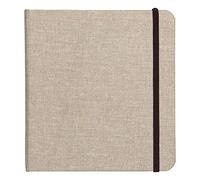 Clairefontaine 96101C Taccuino da viaggio Goldline-30 fogli Carta da disegno multi-tecnica Bianca Grana Leggera-A6 cm 180g-Copertina telata pronta per la pittura-Ideale per gli Artisti Globe-trotter