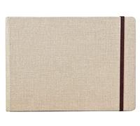 Clairefontaine 96108C Taccuino da viaggio Goldline-30 fogli carta da disegno multi-tecnica Bianca Grana Leggera-A5 cm 180g-Copertina telata pronta per la pittura-Ideale per gli Artisti Globe-trotter