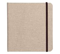 Clairefontaine 96109C - Taccuino Goldline 32 fogli carta da disegno bianca 20x20 cm 180g, copertina telata con elastico