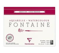 Clairefontaine - 96413c Blocco Di Carta Fine Incollato A 4 Lati, 18 X 24 Cm, 25 Fogli, Bianco