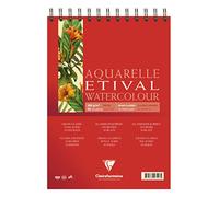 Clairefontaine 96425C - Album a spirale carta Etival 10 fogli grana classica 14.8x21 cm 300 g, bianca