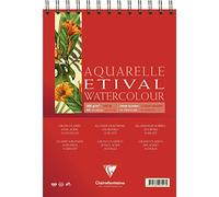 Clairefontaine 96426C - Album a spirale carta Etival 10 fogli grana classica 21x29.7 cm 300 g, bianca