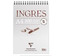 Clairefontaine 96477C - Blocco a spirale Studio, carta avorio Ingres 100 fogli 21x29.7 cm 80 g