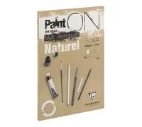 Clairefontaine 96541C Blocco collato PaintON multi-tecnica - 30 fogli carta da disegno multi-tecnica a Grana leggermente rugosa - naturale - A3 29,7x42 cm 250g