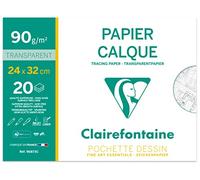 Clairefontaine 96873C - Pochette carta da ricalco 20 fogli 24x32 cm 90/95g