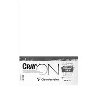 Clairefontaine 975067C - Risma di carta da disegno Cray'on 50 fogli extra bianchi, 21x 29.7 cm 200 g