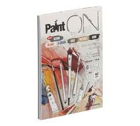 Clairefontaine 975409C Blocco collato PaintON multi-tecnica - 24 fogli carta da disegno multi-tecnica - Assortiti 6 Colori x 4 fogli - A5 14,8x21 cm 250g