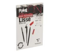 Clairefontaine 975730C Blocco collato PaintON multi-tecnica - 25 fogli carta da disegno multi-tecnica Superficie Liscia - Bianca - A3 29,7x42 cm 250g