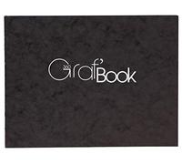Clairefontaine 975805C - Taccuino cucito Graf'Book 360 ° 100 fogli 19x25 cm carta da disegno bianca 100 g - formato orizzontale