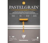 Clairefontaine 976057C - Blocco incollato pastelgrain n. 1, 12 fogli per carta speciale per pastelli secchi, 18 x 24 cm, 360 g, colori assortiti grigi, divisori in carta di cristallo