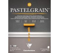 Clairefontaine 976058C - Blocco incollato pastelgrain n. 1, 12 fogli per carta speciale per pastelli secchi, 24 x 30 cm, 360 g, colori assortiti grigi, divisori in carta di cristallo
