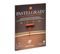 Clairefontaine 976061C - Blocco incollato pastelgrain n. 2, 12 fogli per carta speciale per pastelli secchi, 24 x 30 cm, 360 g, colori assortiti naturali, divisori in carta di cristallo