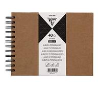 Album 95432C da personalizzare con 40 fogli di carta kraft 200 g in formato 21 x 16 cm (copertina kraft) di Clairefontaine