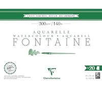 Clairefontaine Bloc Fontaine Grain Torchon 23x31cm 20 feuilles Collé 4 côtés 300g