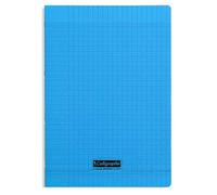 Clairefontaine 18132C - Quaderno Calligraphe, 48 fogli, formato DIN A4, 21 x 29,7 cm, 90 g, rigatura francese, 1 pezzo, blu