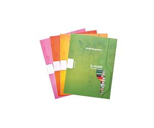 Clairefontaine Calligraphe Calligraphe 551C - Un lot de 25 cahiers de Dessin (gamme 7000 de 16 Pagine 17x22 cm 90g unies blanches, couverture Cartella Offset, Couleurs assorties