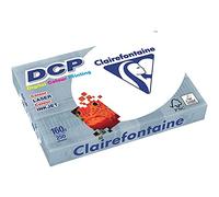 Carta per stampanti DCP Clairefontaine 1842 (250 fogli in formato DIN A4 con 160 grammi, carta per copie premium per la stampa di immagini a colori intensiva) bianco