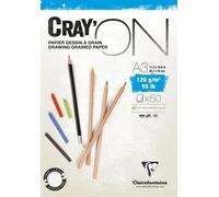 Clairefontaine Cray'On Glued Pad Taccuino da disegno 50 A3 120 g