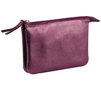 Clairefontaine 400011C Piccola Pochette con due scomparti in vera pelle, color Ciliegia