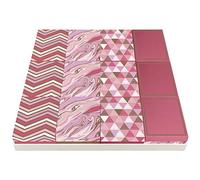 Clairefontaine K-24834-BXC - Set di 12 mini scatole assortite in cartone, motivo: rosa/oro, geometrico, marmo, ideale per: scatola regalo, piccola scatola di immagazzinaggio