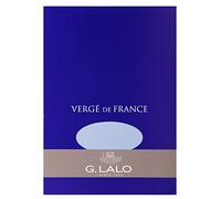 Lalo 11402L - Un Blocco da 50 fogli vergées unies 14,8x21 cm 100g, Vergata di Francia, blu