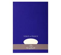 Lalo 12700L - Un Blocco da 50 fogli vergées unies 21x29,7 cm 100g, Vergata di Francia, Bianco