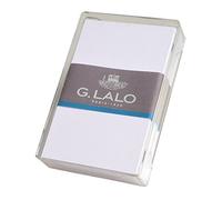 Lalo 16300L - Une boite cristal de 80 biglietti de visite bristol 8x12,8 cm 320g, pergamena di Francia, Bianco