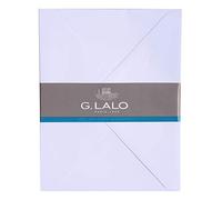 Clairefontaine Lalo 19001L - una confezione avvolta in pellicola da 25 Buste gommate Bianche Diploma 12,8x17,2 cm 120g, Bianco
