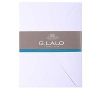 Clairefontaine Lalo 19901L - una confezione avvolta in pellicola da 25 Buste gommate rivestite Bianche Diploma 11,4x16,2 cm, Bianco