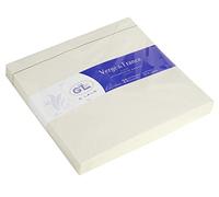 Clairefontaine Lalo 22400L - Pacco da 25 Buste rivestite gommate 16,5x16,5 cm, Vergata di Francia, Bianco