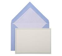 Clairefontaine Lalo 32602L - Un set per corrispondenza che include 10 biglietti 10,7x15,2 cm 300g e 10 buste rivestite 11,4x16,2 cm, blu