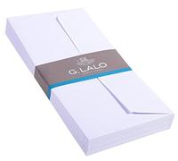 Lalo 46700L - Pacco da 25 Buste adesive rivestite 11x22 cm 100g, pergamena di Francia, Bianco