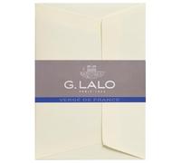 Clairefontaine Lalo 52116L - una confezione avvolta in pellicola da 25 Buste adesive rivestite 11,4x16,2 cm in carta vergata di Francia , Avorio
