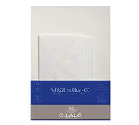 Clairefontaine Lalo 62750L - Un set per corrispondenza, che include 10 fogli A4 100g e 5 Buste gommate rivestite11x22 cm, carta vergata di Francia, Extra-Bianco