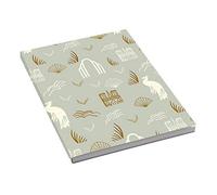 Clairefontaine Lalo 71603L - Bloc Notes collato speciale 100 anni 50 pagine 10,5x14,8 cm 90g, copertina in carta a grana, verde pistacchio