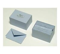 Clairefontaine Lalo 92302L - Un cofanetto ''Moda di Parigi'' che include 30 biglietti 9,7x15,2 cm 300g e 30 buste rivestite Gommate con bordi dentellati 10x15,8 cm, blu