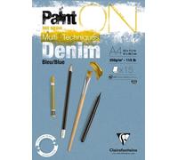 Clairefontaine Paint'On Pad Denim Blue Glued Taccuino da disegno 15 A4 250 g