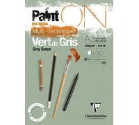 Clairefontaine Paint'On Pad Grey Green Glued Taccuino da disegno 30 A3 250 g