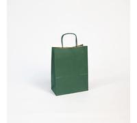 Clairefontaine - Ref 395610C - Sacchetti di carta kraft per decorare e personalizzare (confezione da 25) - Dimensioni 16 x 8 x 21 cm, carta kraft da 110 g/m², tinta unita - Colore verde