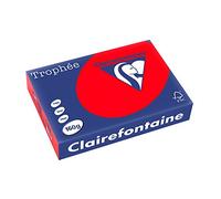 Clairefontaine Trofeo 1004 - Risma di 250 fogli carta 160 g Formato A4 Rosso
