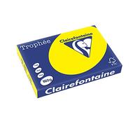 Clairefontaine Trophée 1039C 250 Fogli di Carta Colorata Formato A3, 160 g per m2, Colore Giallo Sole