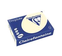 Clairefontaine Trophée 2204C 250 Fogli di Carta Colorata Formato A4, 210 g per m2, Colore Avorio