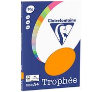 Clairefontaine Trophée - Mini Resma di carta, 100 fogli, formato A4, 21 x 29.7 cm A4, 21 x 29.7 cm arancione